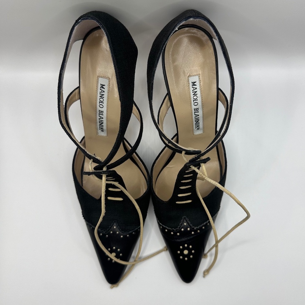 Manolo Blahnik Lace up heels